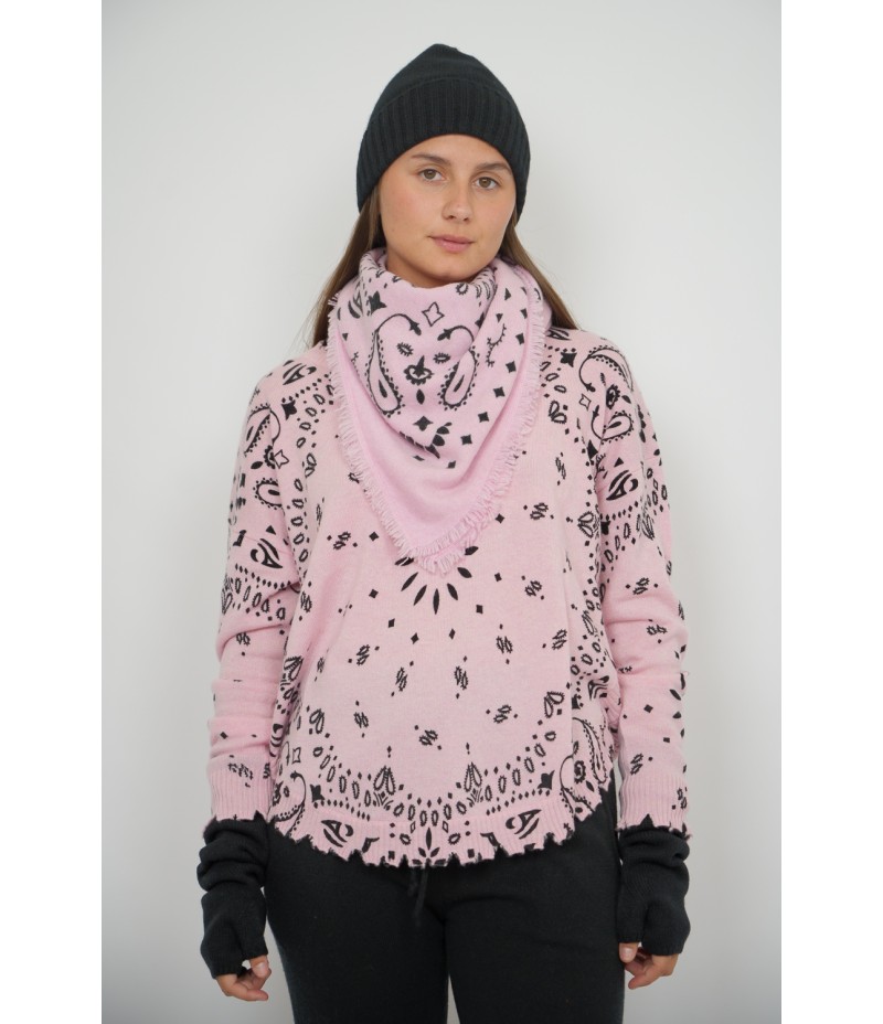KUJTEN - PULL MELA BANDANA ROSE CANDY | Boutique mode Una Storia