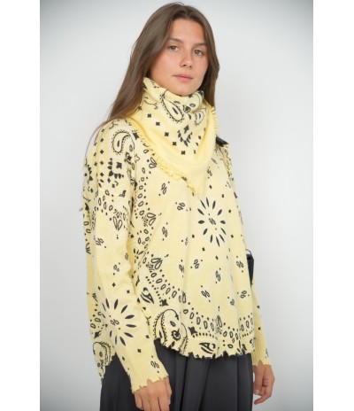 Carré Bandana Hachiko Eggshell