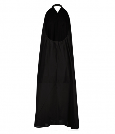 Acacia Robe Paréo Noir En Coton Uni