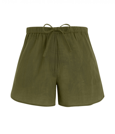 Lilou Short Double Gauze Olive Green