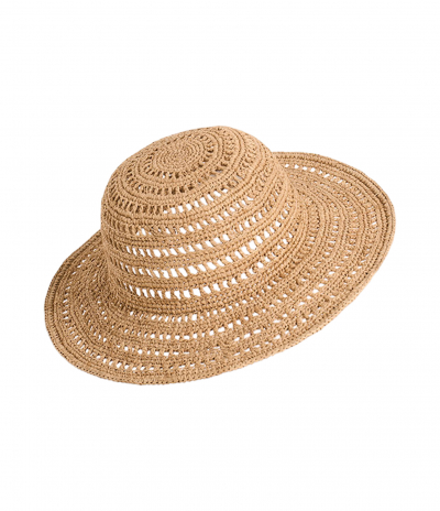 Chapeau Lalao Raphia Coloris Tea