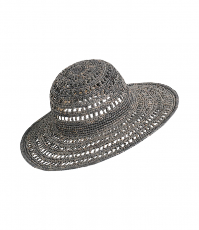 Chapeau Lalao Raphia Coloris Grey