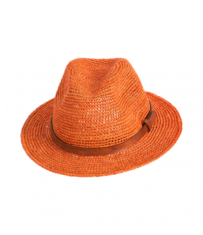 Chapeau Lubeman Raphia Coloris Orange