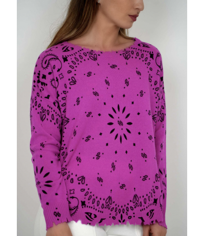 Pull Mela Bandana Violet Fluo