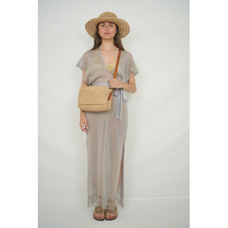 Poncho Long Perle Lurex