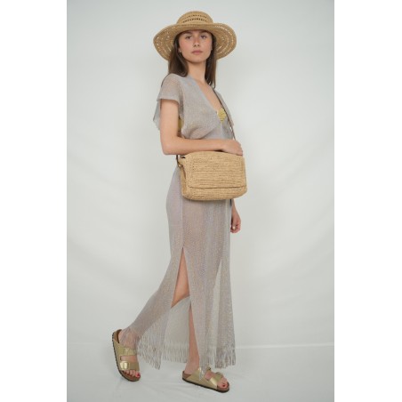 Poncho Long Perle Lurex