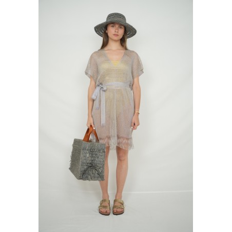 Poncho Court Perle Lurex