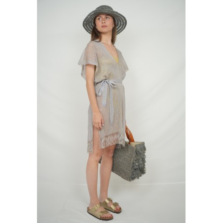 Poncho Court Perle Lurex