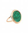 Bague Disc Malachite