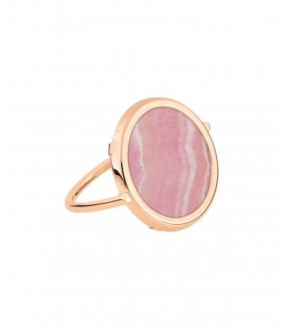 Bague Disc Rhodocrosite