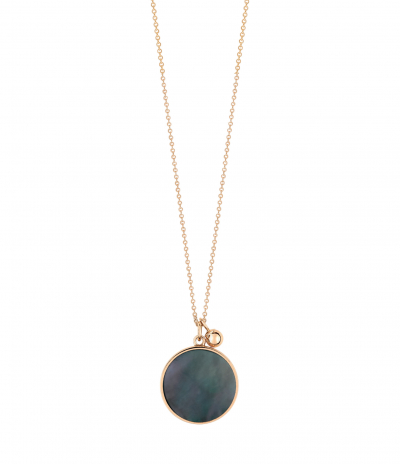 Collier Ever Disc Nacre Noir