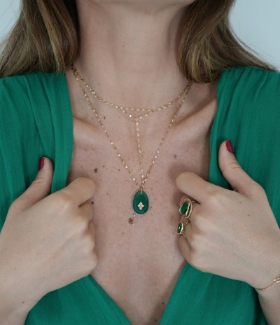 Collier Gaia N°1 Vert Onyx