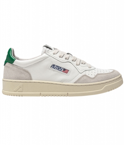 Baskets Medalist Cuir Suede Blanc Vert LS23