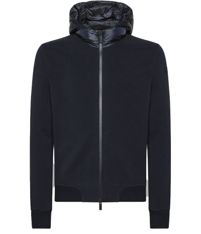 HarRrd Duck Hood Zip Fleece Blue Black