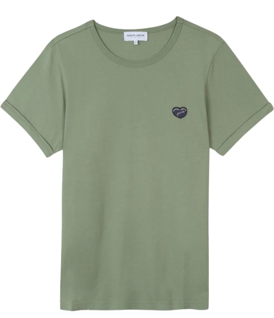 TEE SHIRT POITOU GRAND COEUR OLIVE GREEN