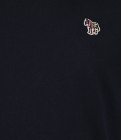 Tee-shirt Logo Zèbre Bleu Marine Slim Fit