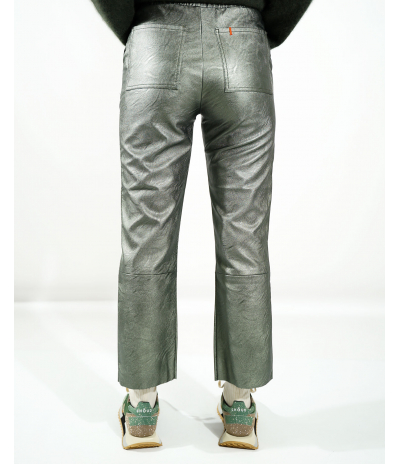 Pantalon Cuir Vegan Sauge