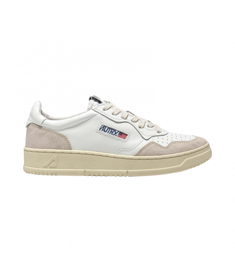 Basket Low Cuir Suede White
