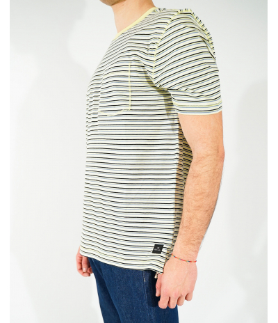 Tee-Shirt Pocket A Rayures