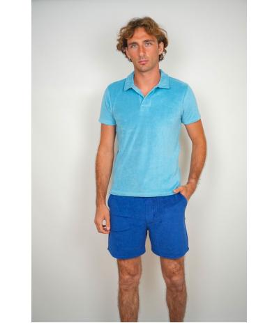 Polo Eponge Bleu Jean