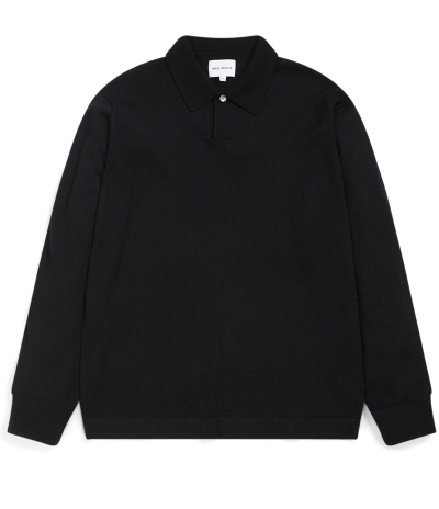 Jon Tech Merino Polo Black