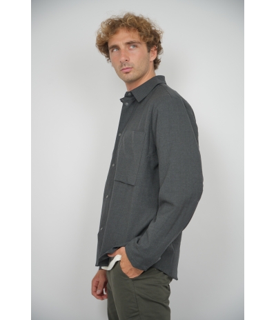 Overshirt Tech Wool Charcaol